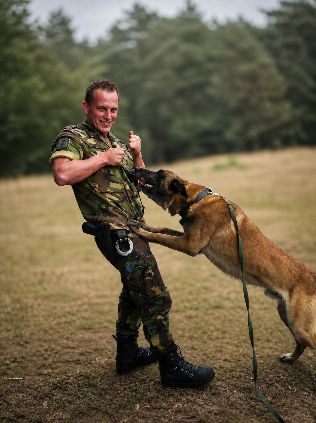 Sfeerbeeld van een hondentraining